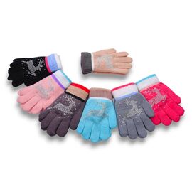 Фотография Перчатки детские на девочку D88 mix р.3-5 "YLZL" недорого оптом от прямого поставщика