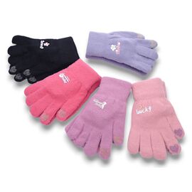 Фотография Перчатки детские на девочку D189 mix р.8-10 "YLZL" недорого оптом от прямого поставщика