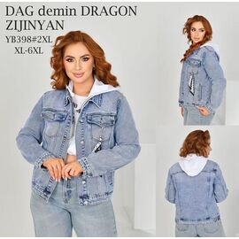 Куртка жіноча демісезонна 398 blue р.XL-6XL "Yafeier" недорого оптом від прямого постачальника