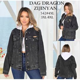 Куртка жіноча демісезонна 542 grey р.3XL-8XL "Yafeier" недорого оптом від прямого постачальника