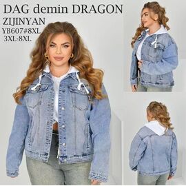 Куртка жіноча демісезонна 607 blue р.3XL-8XL "Yafeier" недорого оптом від прямого постачальника