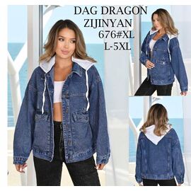 Куртка жіноча демісезонна 676 blue р.L-5XL "Yafeier" недорого оптом від прямого постачальника