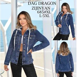 Куртка жіноча демісезонна 685 blue р.L-5XL "Yafeier" недорого оптом від прямого постачальника