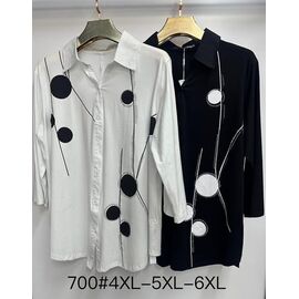 Фотография Рубашка женская 700 black р.4XL-6XL "Yafeier" недорого оптом от прямого поставщика