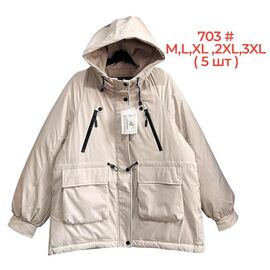 Куртка жіноча зимова 703 l.beige р.M-3XL "Katty" недорого оптом від прямого постачальника