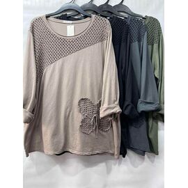 Фотография Свитер женский E566 khaki р.52-56 "Emsweekis" недорого оптом от прямого поставщика