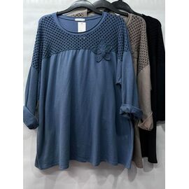 Фотография Свитер женский E573 blue р.52-58 "Emsweekis" недорого оптом от прямого поставщика