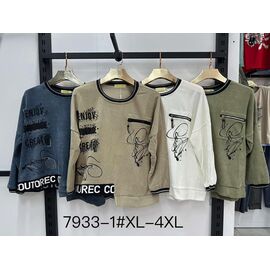 Светр жіночий 7933-1 khaki р.XL-4XL "Even&Efair" недорого оптом від прямого постачальника