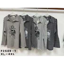 Фотография Свитер женский F2549-1 navy р.XL-4XL "Kaffir Lily" недорого оптом от прямого поставщика