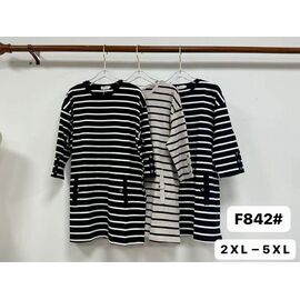 Фотография Туника женская F842 beige р.2XL-5XL "Kaffir Lily" недорого оптом от прямого поставщика