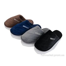Тапки чоловічі домашні Весна/осінь MU10281 mix (24 пар р.41-46) "YZY" недорого оптом від прямого постачальника