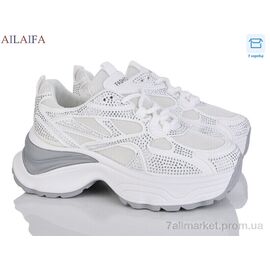 Кросівки жіночі модні Весна/осінь ROSA03 white (8 пар р.36-41) "Ailaifa" недорого оптом від прямого постачальника