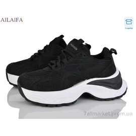 Кросівки жіночі модні Весна/осінь ROSA03 black (8 пар р.36-41) "Ailaifa" недорого оптом від прямого постачальника