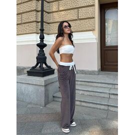 Фотография Штаны спортивные женские 2438 brown р.42-48 "BONJOUR" недорого оптом от прямого поставщика