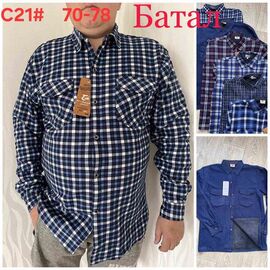 Фотография Рубашка мужская тёплая C21 mix р.70-78 "VICTORY" недорого оптом от прямого поставщика