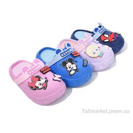 Фотография Кроксы детские летние Лето 888 mix (12 пар р.24-29) "BABYSHOP" недорого оптом от прямого поставщика