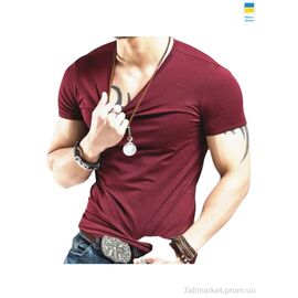 Футболка чоловіча Літо 003 бордовий (5 шт. р.сіткаM-3XL) "Алия" недорого оптом від прямого постачальника
