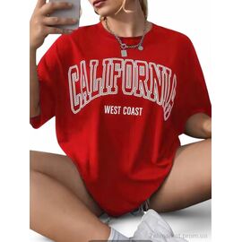 Фотография Футболка женская Лето 004 червоний (3 шт. р.сетка S-L) "Алия" недорого оптом от прямого поставщика