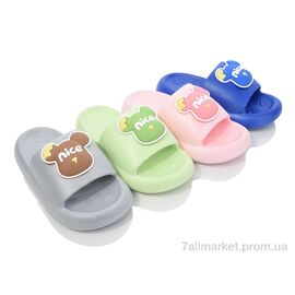 Фотография Шлепки детские летние Лето 7016 mix (12 пар р.30-35) "BABYSHOP" недорого оптом от прямого поставщика