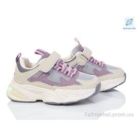 Фотография Кроссовки детские модные Весна/осень 2054-1F LED (8 пар р.26-31) "PoniTop kids" недорого оптом от прямого поставщика