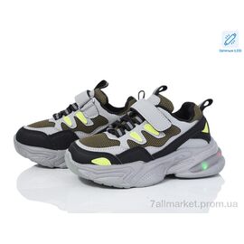 Фотография Кроссовки детские модные Весна/осень 2054-3K LED (8 пар р.26-31) "PoniTop kids" недорого оптом от прямого поставщика