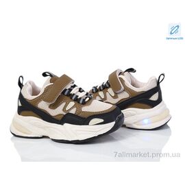 Фотография Кроссовки детские модные Весна/осень 2054-3R LED (8 пар р.26-31) "PoniTop kids" недорого оптом от прямого поставщика