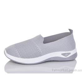 Сліпони жіночі тканинні Літо GSK12 grey (8 пар р.36-41) "Шик-Шок" недорого оптом від прямого постачальника