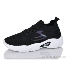 Кросівки жіночі модні Літо 001-2 black (8 пар р.36-41) "Шик-Шок" недорого оптом від прямого постачальника