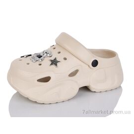 Крокси жіночі літні Літо T679 beige (6 пар р.35-40) "JH-ЯН" недорого оптом від прямого постачальника