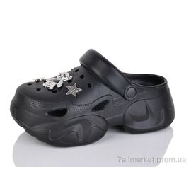 Крокси жіночі літні Літо T679 black (6 пар р.35-40) "JH-ЯН" недорого оптом від прямого постачальника