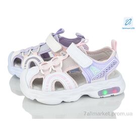 Босоніжки дитячі літні Літо 2637-4D LED mix (12 пар р.27-32) "PoniTop kids" недорого оптом від прямого постачальника