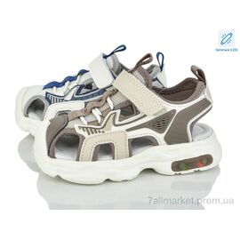 Сандалії дитячі літні Літо 2637-3B LED mix (12 пар р.27-32) "PoniTop kids" недорого оптом від прямого постачальника