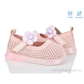 Туфлі дитячі зручні Літо A691 pink LED (5 пар р.21-25) "PoniTop kids" недорого оптом від прямого постачальника