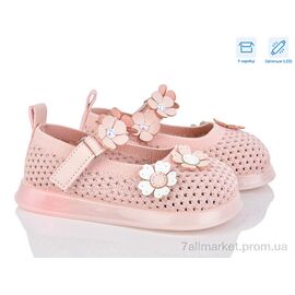 Туфлі дитячі зручні Літо A1081 pink LED (5 пар р.26-30) "PoniTop kids" недорого оптом від прямого постачальника