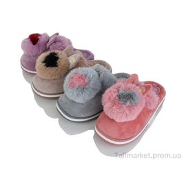 Тапки дитячі домашні Зима 2025-10 mix (24) (24 пар р.30-35) "JH-ЯН" недорого оптом від прямого постачальника