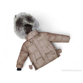 Фотография Куртка детская Зима 8207 коричневий (5 шт. р.сетка 92-116) "Kids-modnik" недорого оптом от прямого поставщика