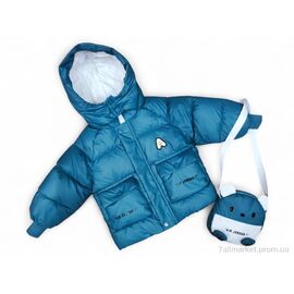 Фотография Куртка детская Зима 31900 т.бірюзовий (5 шт. р.сетка 3-11) "Kids-modnik" недорого оптом от прямого поставщика