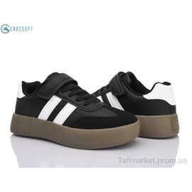 Фотография Кроссовки детские модные Весна/осень LC823 black (6 пар р.32-37) "CROSSOPT" недорого оптом от прямого поставщика