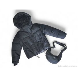 Куртка дитяча Зима F22 чорний (5 шт. р.сітка140-164) "Kids-modnik" недорого оптом від прямого постачальника