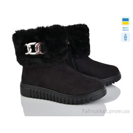 Черевики жіночі стильні Зима 4415 чорний (6 пар р.37-41) "Paolla" недорого оптом від прямого постачальника