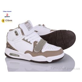 Кросівки дитячі модні Весна/осінь LC803-2 white-khaki (6 пар р.32-37) "Clibee-Doremi" недорого оптом від прямого постачальника
