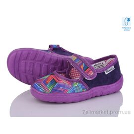 Фотография Тапки детские домашние Весна/осень Vitaliya 001-5 фіолетовий (6 пар р.23-27) "Soylu" недорого оптом от прямого поставщика