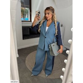 Костюм двійка жіночий піджак і штани великі розміри р.50-52;54-56;58-60 (2кол.) "VIKA" купити недорого від прямого постачальника