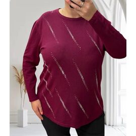 Светр жіночий 25222 wine р.52-60 "PULSE" недорого оптом від прямого постачальника