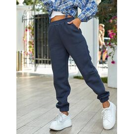 Штани спортивні жіночі теплі 839 navy р.44-58 "DORA" недорого оптом від прямого постачальника