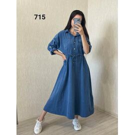 Фотография Платье женское 715-1 l.blue р.46-50 "FSN" недорого оптом от прямого поставщика