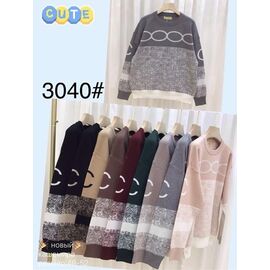 Фотография Свитер женский 3040 mix р.48-52 "Yafeier" недорого оптом от прямого поставщика