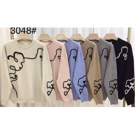 Фотография Свитер женский 3048 mix р.48-52 "Yafeier" недорого оптом от прямого поставщика