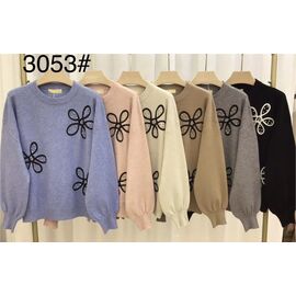 Фотография Свитер женский 3053 mix р.48-52 "Yafeier" недорого оптом от прямого поставщика