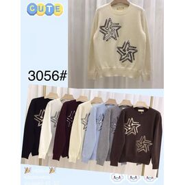 Фотография Свитер женский 3056 mix р.48-52 "Yafeier" недорого оптом от прямого поставщика